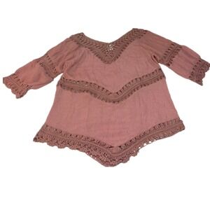 Vivid Importers Crochet‎ Tunic Top SKUW546